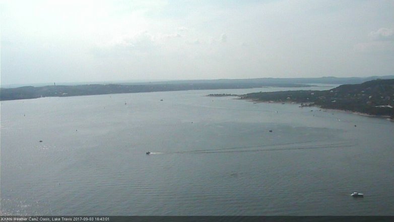 Lake Travis webcam, September 3, 2017 4:05 PM CT