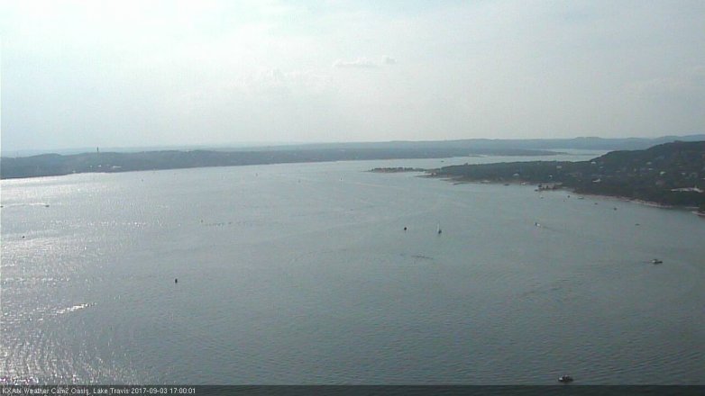 Lake Travis webcam, September 3, 2017 4:10 PM CT