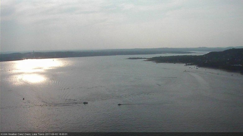 Lake Travis webcam, September 3, 2017 5:15 PM CT