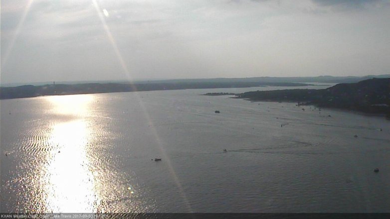 Lake Travis webcam, September 3, 2017 5:30 PM CT
