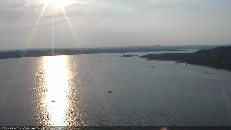 Lake Travis webcam, September 3, 2017 6:00 PM CT
