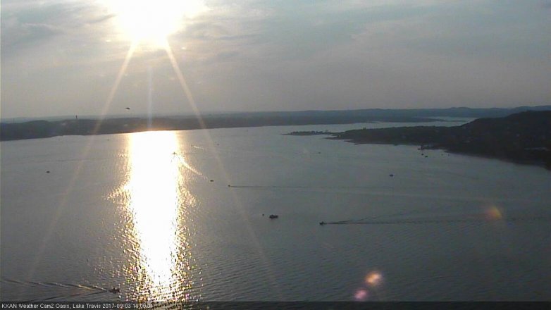 Lake Travis webcam, September 3, 2017 6:05 PM CT