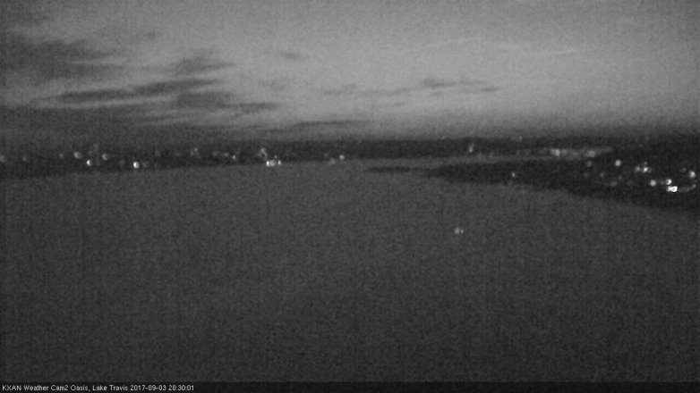 Lake Travis webcam, September 3, 2017 7:55 PM CT