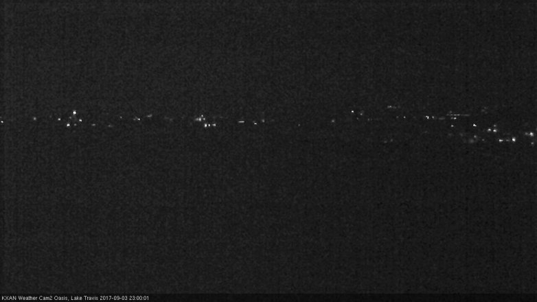 Lake Travis webcam, September 3, 2017 10:20 PM CT