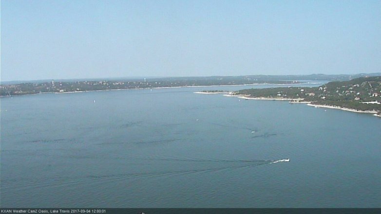 Lake Travis webcam, September 4, 2017 11:05 AM CT