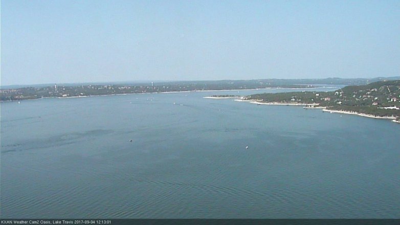 Lake Travis webcam, September 4, 2017 11:30 AM CT