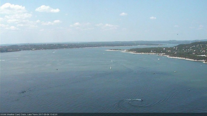 Lake Travis webcam, September 4, 2017 12:55 PM CT