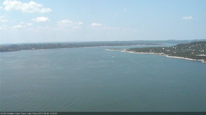 Lake Travis webcam, September 4, 2017 1:00 PM CT