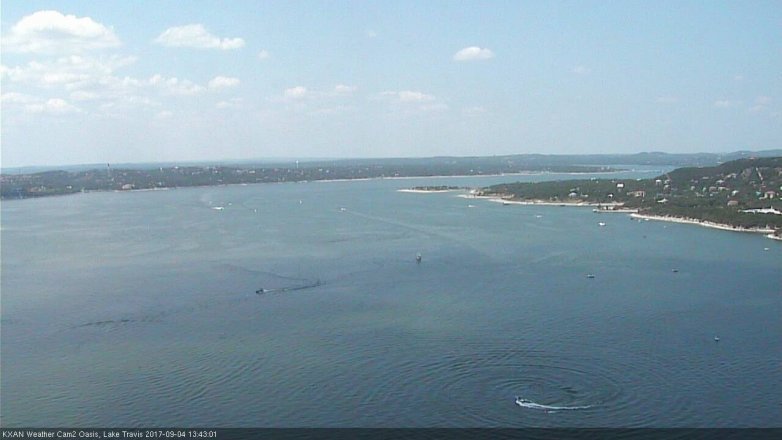 Lake Travis webcam, September 4, 2017 1:10 PM CT