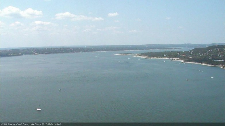 Lake Travis webcam, September 4, 2017 1:20 PM CT