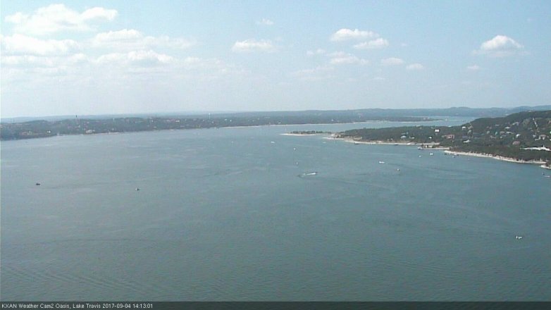 Lake Travis webcam, September 4, 2017 1:25 PM CT