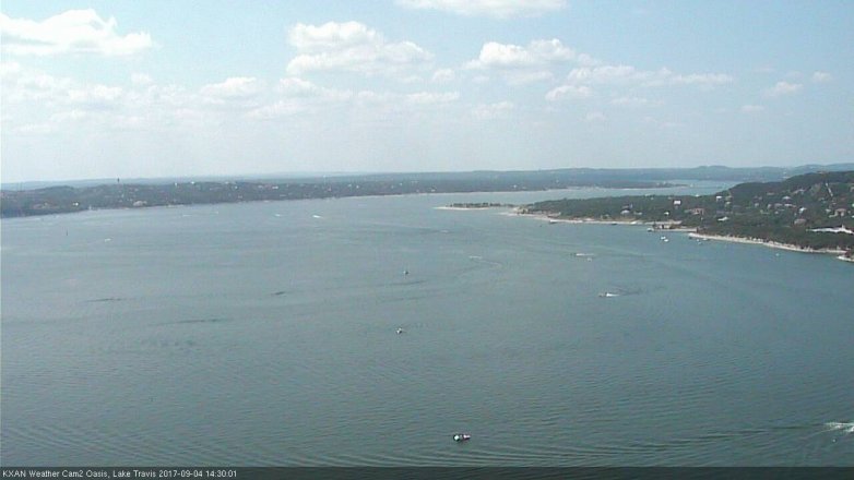 Lake Travis webcam, September 4, 2017 1:45 PM CT
