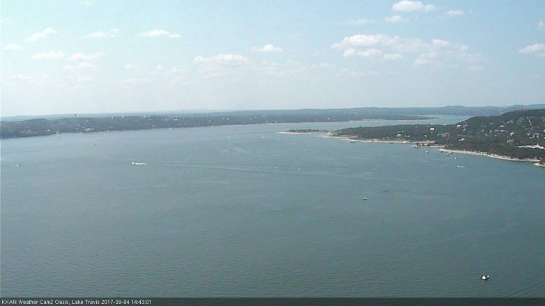 Lake Travis webcam, September 4, 2017 1:50 PM CT