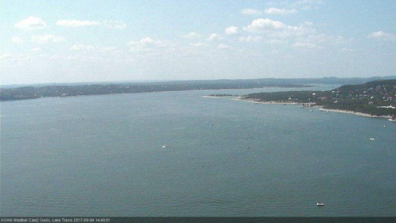 Lake Travis webcam, September 4, 2017 1:55 PM CT