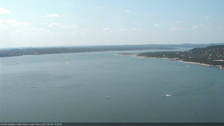 Lake Travis webcam, September 4, 2017 2:20 PM CT