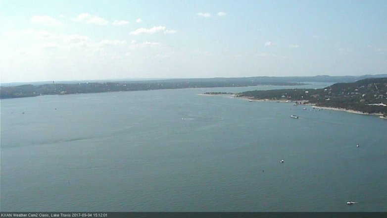 Lake Travis webcam, September 4, 2017 2:25 PM CT
