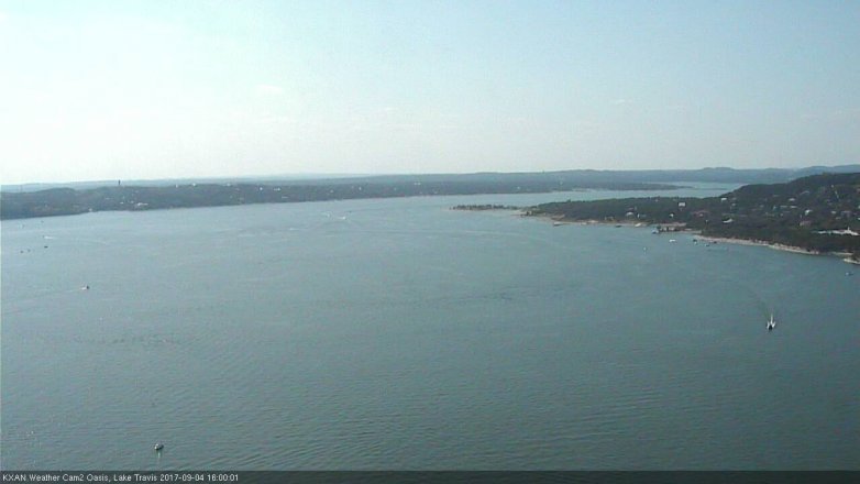Lake Travis webcam, September 4, 2017 3:20 PM CT