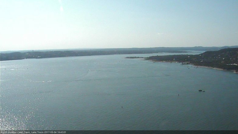 Lake Travis webcam, September 4, 2017 4:15 PM CT