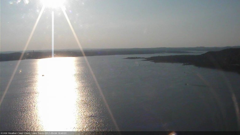 Lake Travis webcam, September 4, 2017 5:55 PM CT