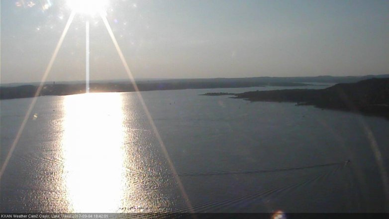 Lake Travis webcam, September 4, 2017 6:05 PM CT