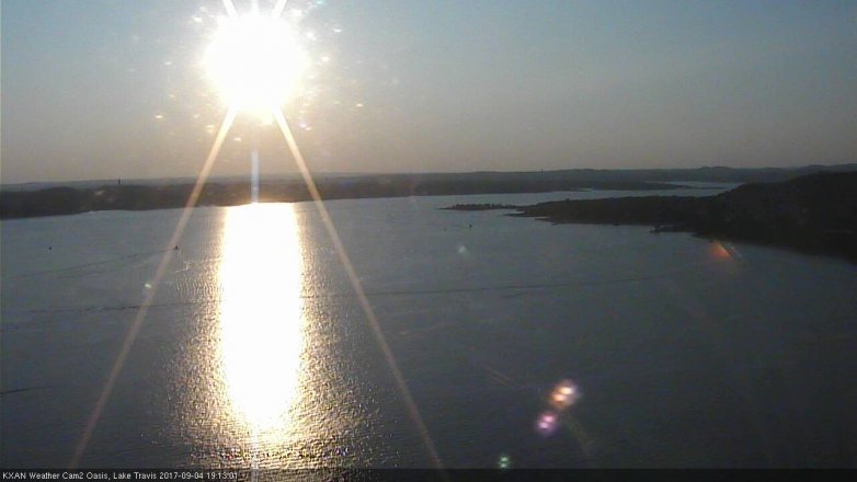 Lake Travis webcam, September 4, 2017 6:20 PM CT