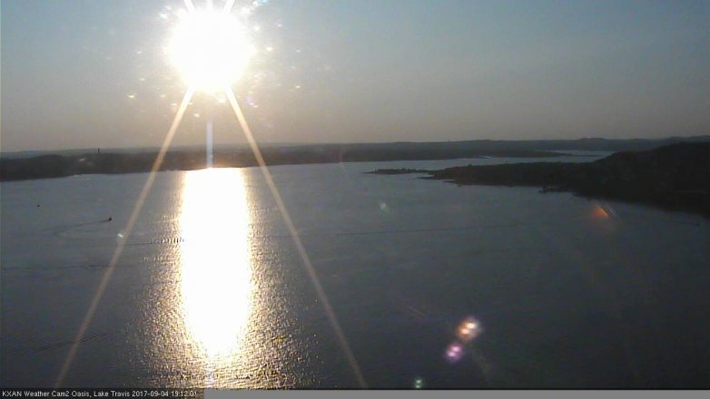 Lake Travis webcam, September 4, 2017 6:30 PM CT