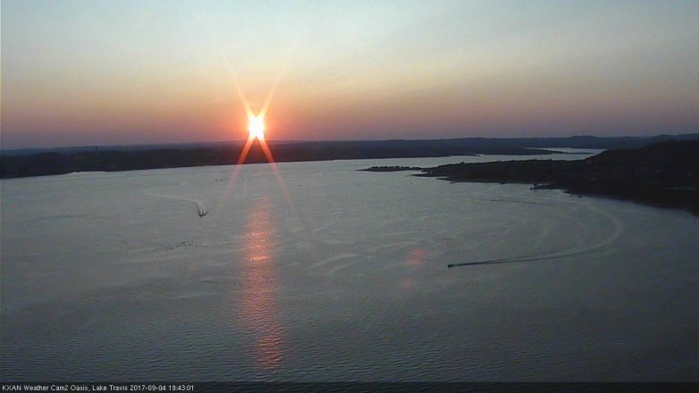 Lake Travis webcam, September 4, 2017 6:50 PM CT