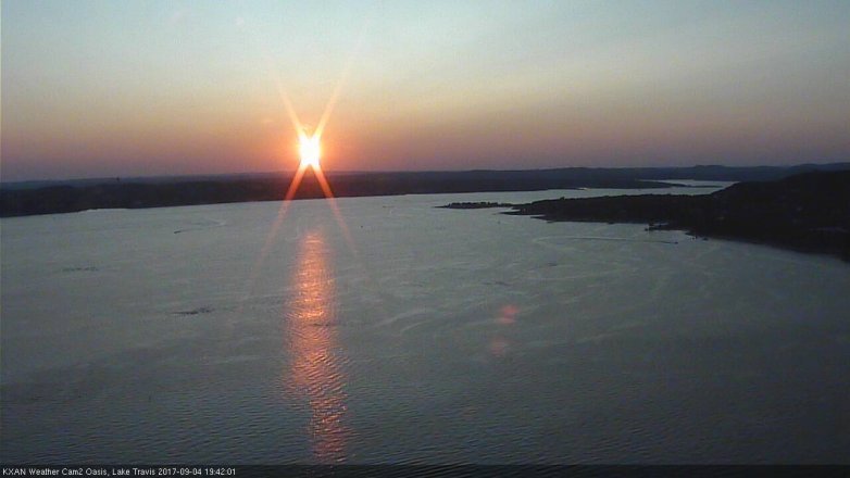 Lake Travis webcam, September 4, 2017 7:05 PM CT