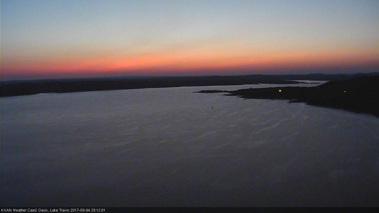 Lake Travis webcam, September 4, 2017 7:15 PM CT