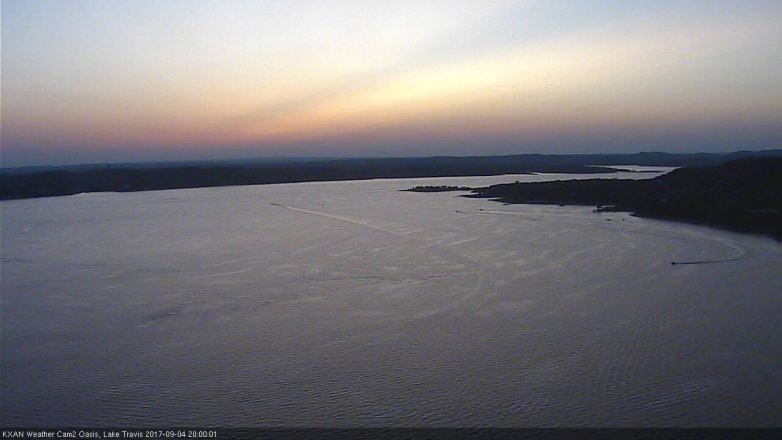 Lake Travis webcam, September 4, 2017 7:30 PM CT