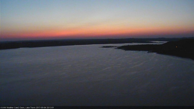 Lake Travis webcam, September 4, 2017 7:35 PM CT