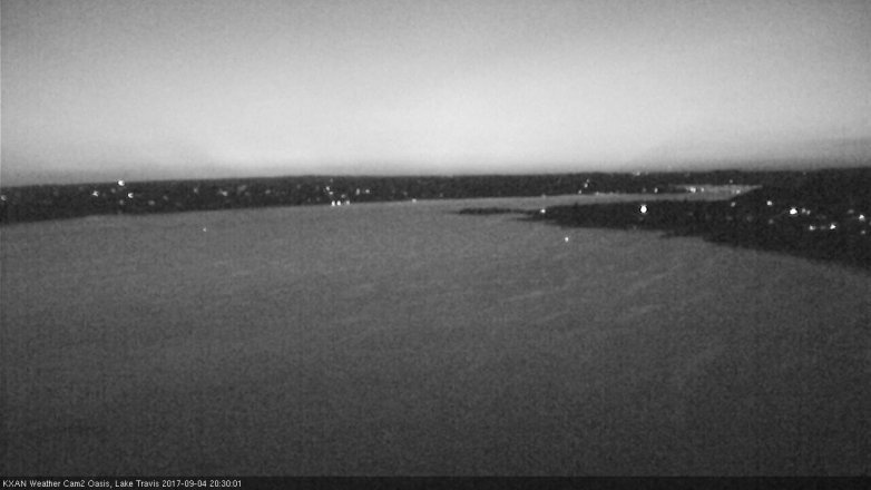 Lake Travis webcam, September 4, 2017 7:55 PM CT