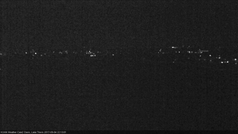 Lake Travis webcam, September 4, 2017 9:30 PM CT