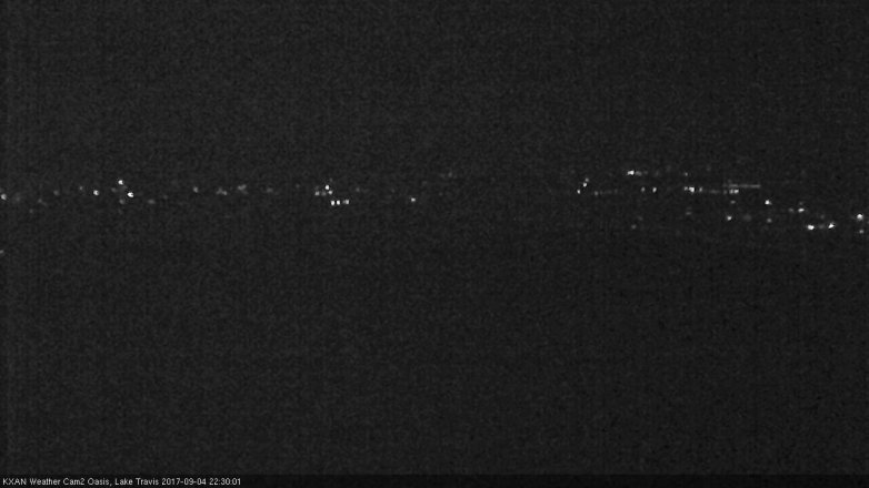 Lake Travis webcam, September 4, 2017 10:00 PM CT