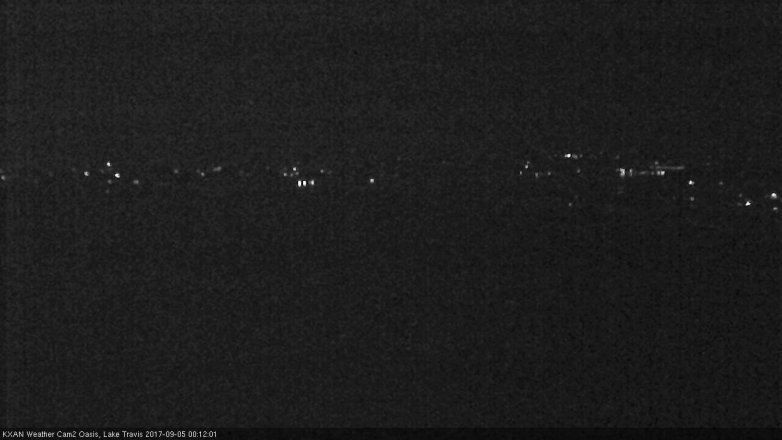 Lake Travis webcam, September 4, 2017 11:40 PM CT