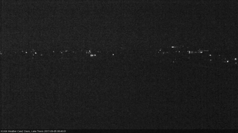 Lake Travis webcam, September 4, 2017 11:55 PM CT