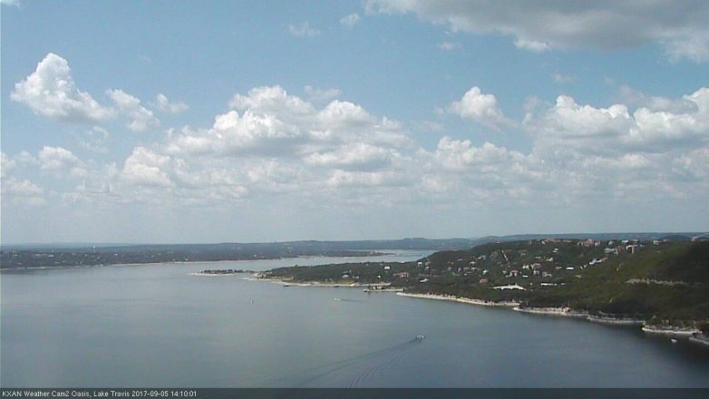 Lake Travis webcam, September 5, 2017 1:15 PM CT