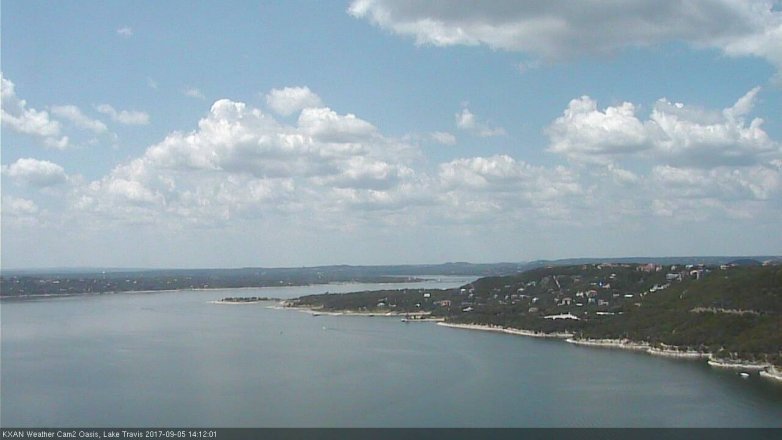 Lake Travis webcam, September 5, 2017 1:35 PM CT