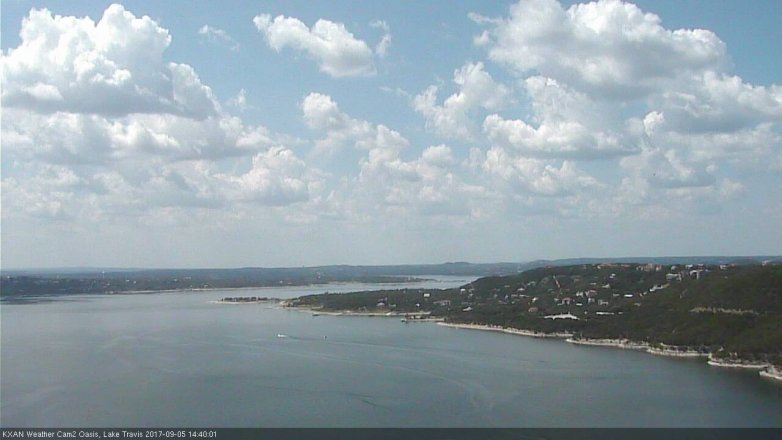 Lake Travis webcam, September 5, 2017 1:45 PM CT