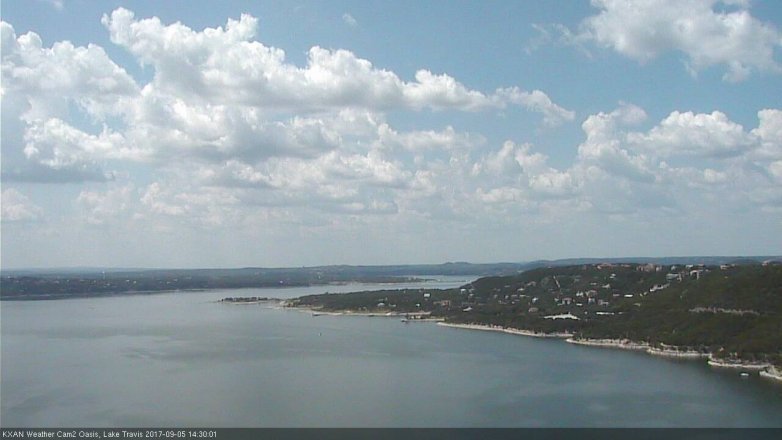 Lake Travis webcam, September 5, 2017 1:55 PM CT