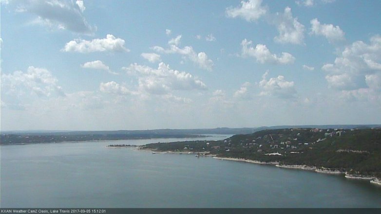Lake Travis webcam, September 5, 2017 2:15 PM CT