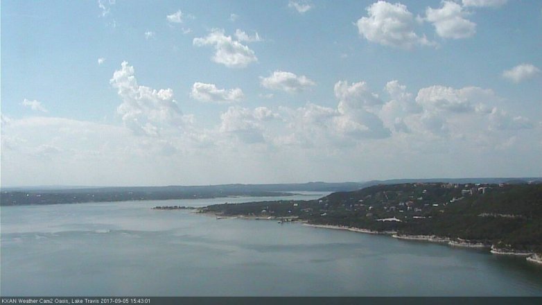 Lake Travis webcam, September 5, 2017 3:10 PM CT