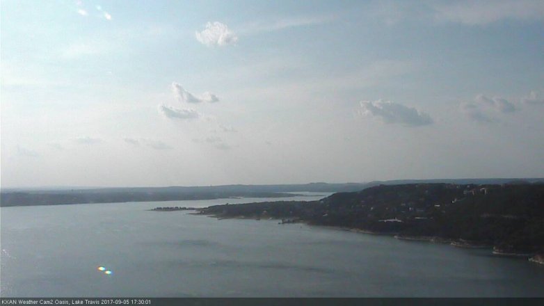 Lake Travis webcam, September 5, 2017 4:55 PM CT
