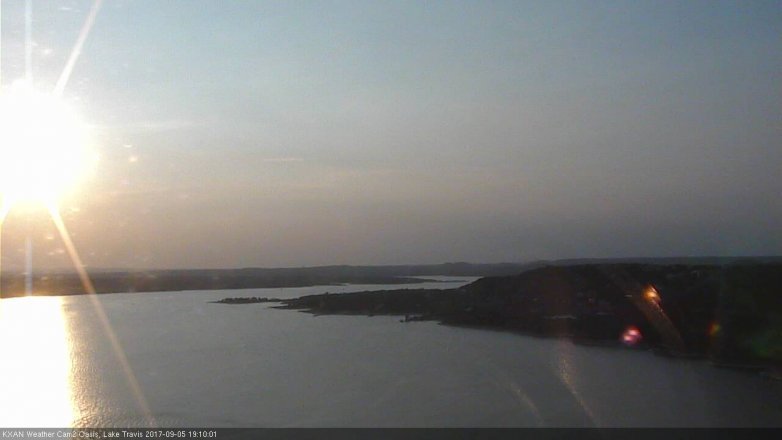 Lake Travis webcam, September 5, 2017 6:25 PM CT