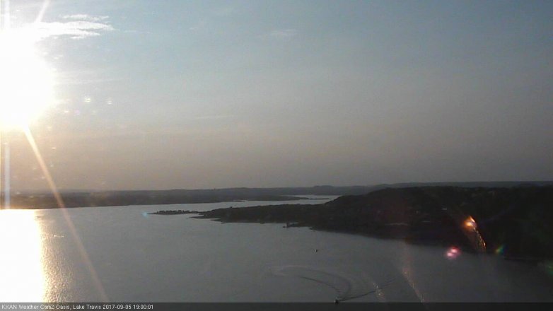 Lake Travis webcam, September 5, 2017 6:30 PM CT
