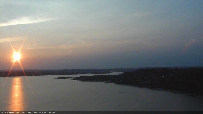 Lake Travis webcam, September 5, 2017 6:50 PM CT
