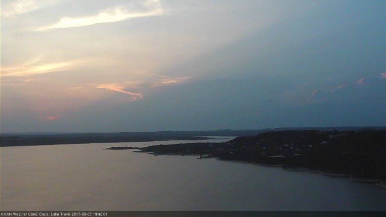 Lake Travis webcam, September 5, 2017 7:10 PM CT