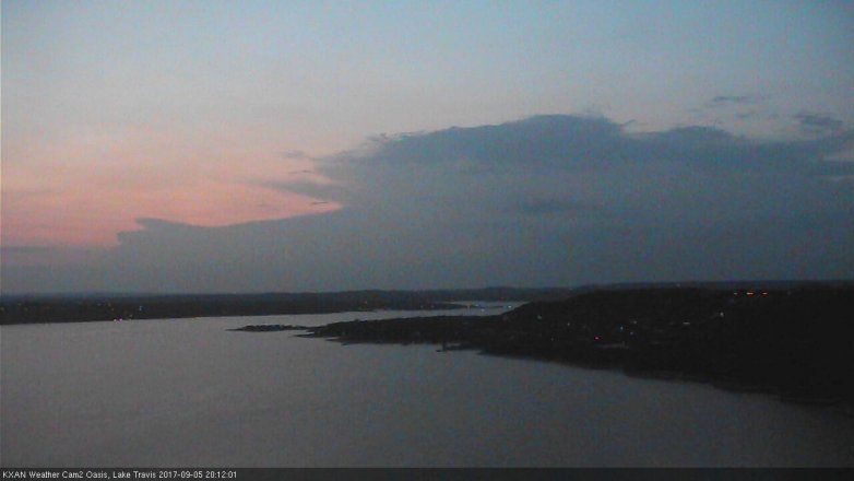 Lake Travis webcam, September 5, 2017 7:15 PM CT