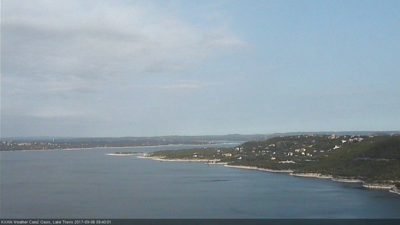Lake Travis webcam, September 6, 2017 9:00 AM CT