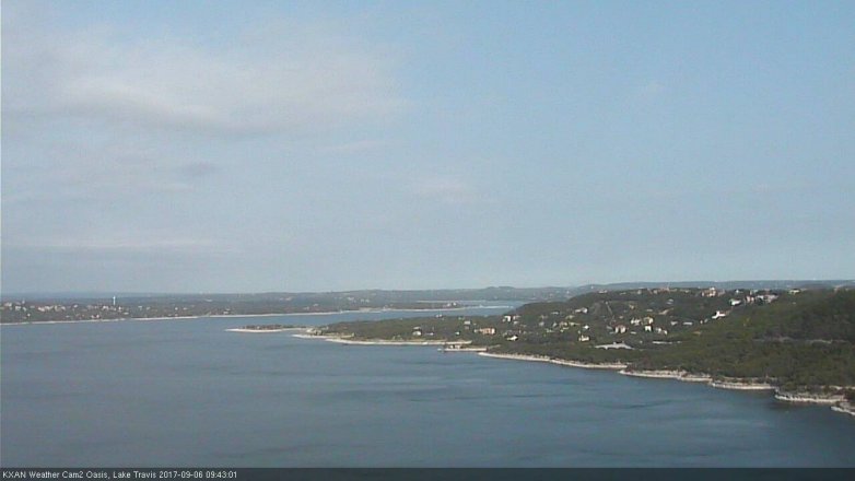 Lake Travis webcam, September 6, 2017 9:05 AM CT